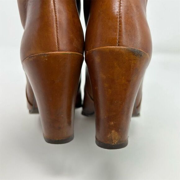 Kate Spade Women's Heeled Ankle Booties Brown Leather Buckle Strap Size 8M - Picture 6 of 16